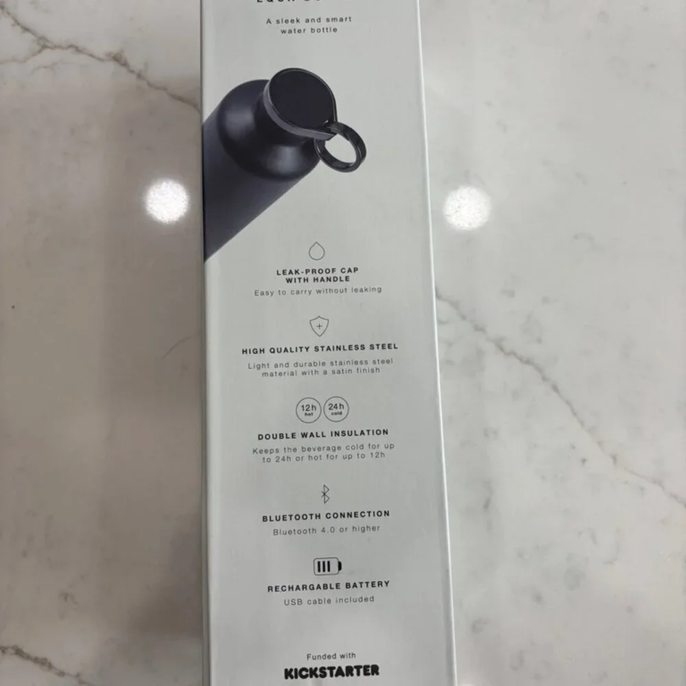 EQUA SMART water bottle (Dark Grey): New without tags